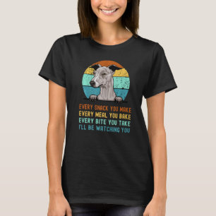 T-shirt Chien Grayhound Italien Chaque Snack Vous Ma
