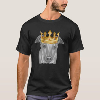T-shirt Chien Greyhound Portant Une Couronne
