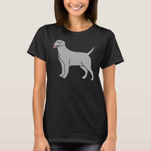 T-shirt Chien gris clair du Labrador (Devant)
