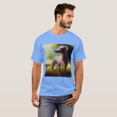 T-shirt Chien gris italien (Devant entier)