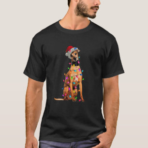 T-shirt Chien gris italien Noël lumières Noël Noël P
