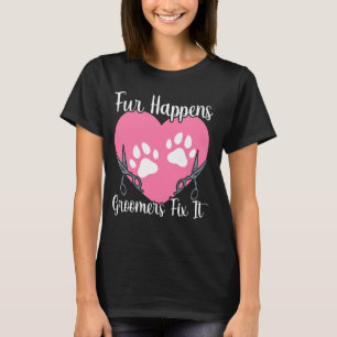 T-shirt Chien Groomer Animal Grooming Chien Cheveux Animau