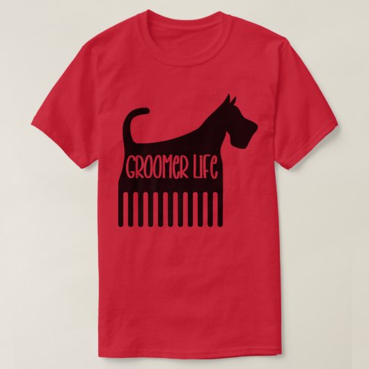 T-shirt Chien Groomer Grooming Animaux de compagnie Chiot  (Design devant)