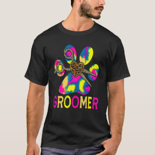 T-shirt Chien Groomer Paw Shears Animaux de compagnie Femm