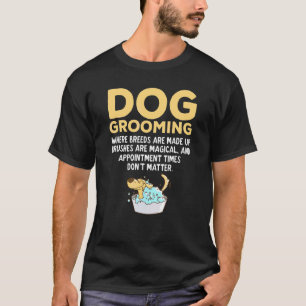 T-shirt Chien Groomer Vintage races Joke Animal Grooming C