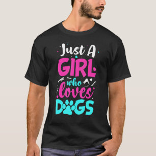 T-shirt Chien Grooming Juste Une Fille Qui Aime Les Chiens
