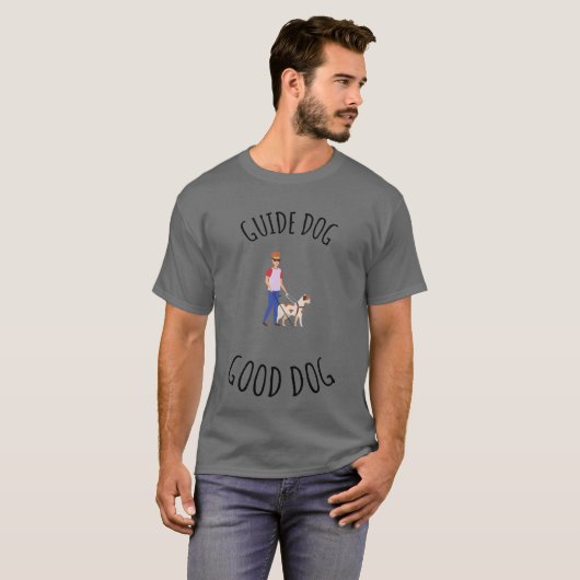 T-shirt chien guide chien bon chien, (Devant entier)