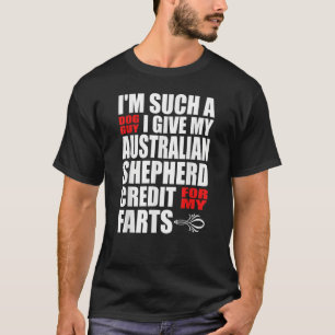 T-shirt Chien Guy Australian Shepherd Fart Plaisanterie po
