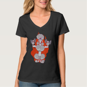 T-shirt chien gym pudel exercice muscles mignon fort