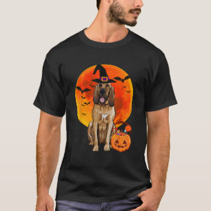 T-shirt Chien Halloween Bloodhound Jack-o'-lantern Citroui