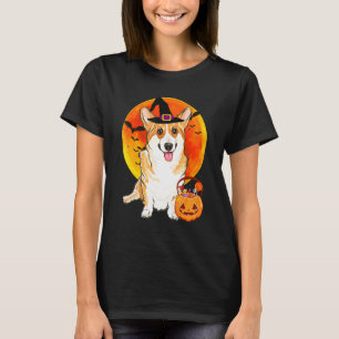 T-shirt Chien Halloween Pembroke Welsh Corgi Jack O Lanter