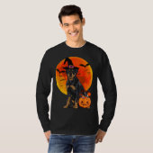 T-shirt Chien Halloween Rottweiler Jack-o'-lantern Hallowe (Devant entier)