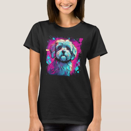 T-shirt Chien Havanais Bolonka Shih Tzu Lhasa Apso Chien 8 (Devant)