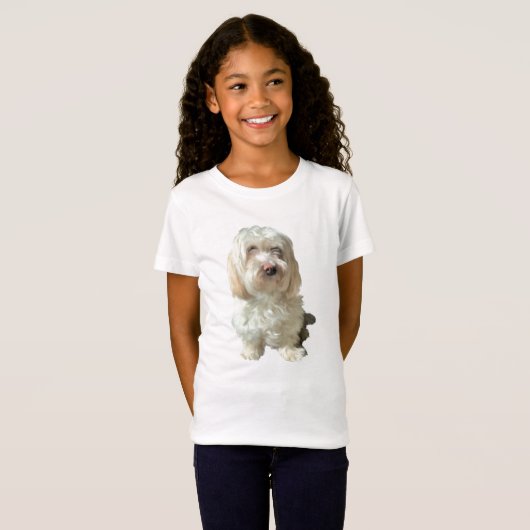 T-Shirt Chien Havanais Tee - shirt de fille (Devant entier)