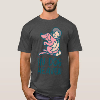 T-shirt CHIEN HEAVEN cadeau vintage