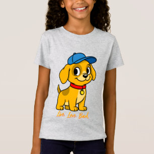 T-Shirt Chien heureux en casquette bleue