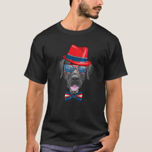 T-shirt Chien Hipster portant des lunettes Goofy Chien Gee