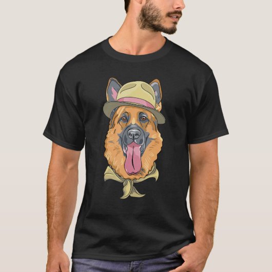T-shirt Chien Hipster Portant un Chien Geek Scarf Goofy (Devant)