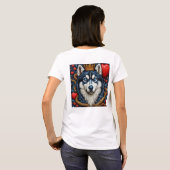 T-shirt Chien husky (Dos entier)