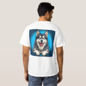 T-shirt Chien husky (Dos entier)