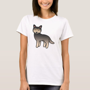 T-shirt Chien Husky Sibérien de dessin animé Agouti