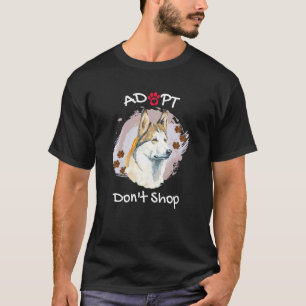 T-shirt Chien Husky Sibérien mignon Adoptez Dont Shop Chio