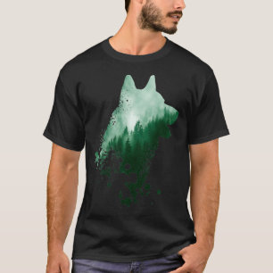 T-shirt Chien Husky Silhouette American Husky Sibérien Hus