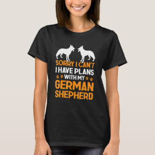 T-shirt Chien J'Ai Des Plans Avec Mon Berger Allemand