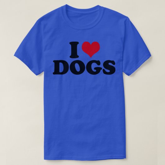T-shirt Chien J'aime les chiens (Design devant)