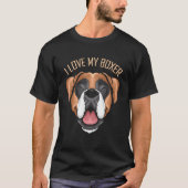 T-shirt Chien   J'aime mon Boxer (Devant)