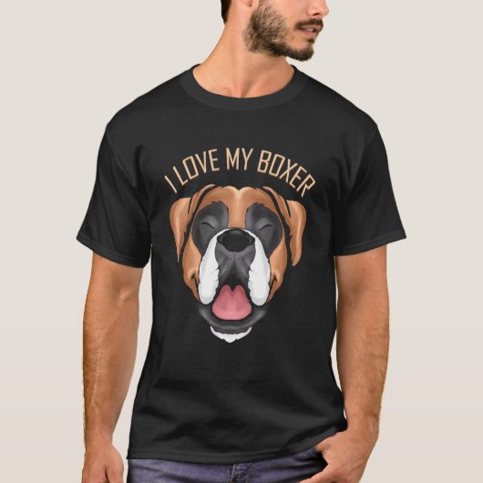 T-shirt Chien   J'aime mon Boxer (Devant)