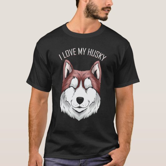 T-shirt Chien J'aime Mon Husky (Devant)