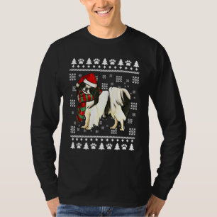 T-shirt Chien Japonais Chin Chapeau de Père Noël Xmas Noël