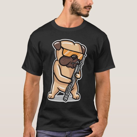T-shirt Chien jouant au basson (Devant)