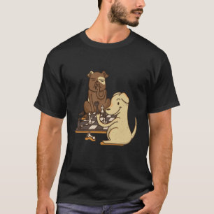 T-shirt Chien jouant aux échecs