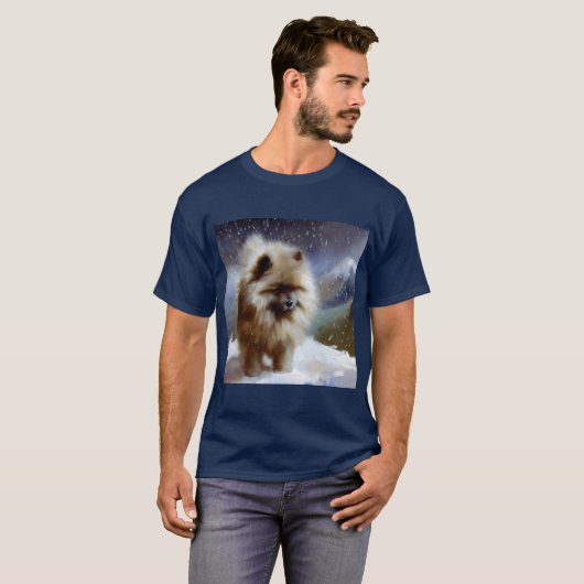 T-shirt Chien Keeshond (Devant entier)
