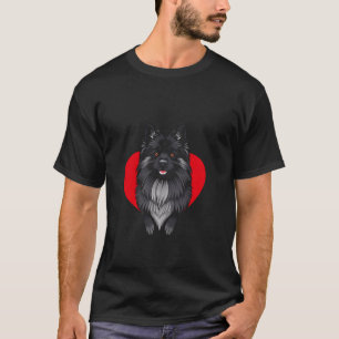 T-shirt Chien Keeshond de la Saint-Valentin