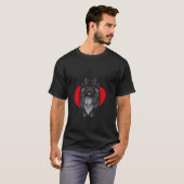 T-shirt Chien Keeshond de la Saint-Valentin (Devant entier)