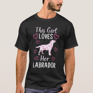 T-shirt Chien Labrador Mignon Pour Femmes Filles Citation