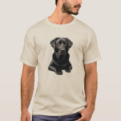 T-shirt Chien Labrador noir (Devant)