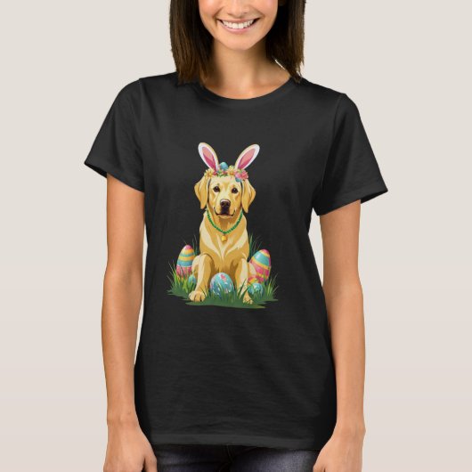 T-shirt Chien Labrador Retriever avec des oreilles de lapi (Devant)