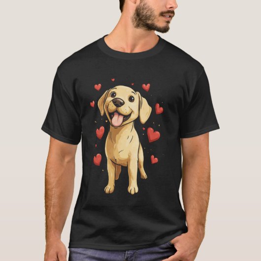 T-shirt Chien Labrador Retriever mignon (Devant)