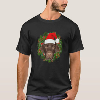 T-shirt Chien Labrador Retriever Santa Joyeux Noël Chiens