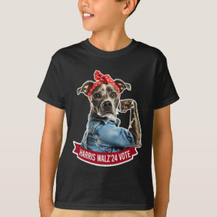 T-shirt Chien Lady Kamala Harris Tim Walz Élection