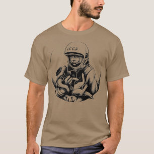 T-shirt Chien Laika Youri Gagarine Espace Premier astronau