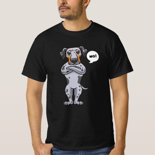 T-shirt Chien léopard de Catahoula têtu drôle (Devant)