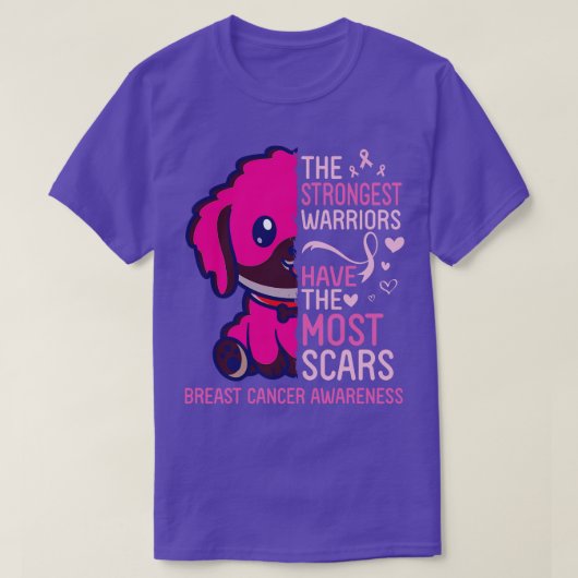 T-shirt Chien Les Guerriers Les Plus Forts Ont Le Plus De  (Design devant)