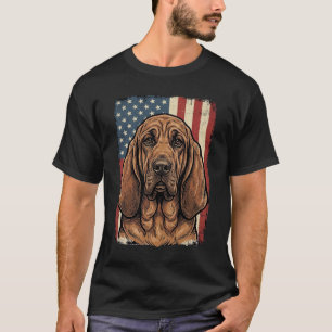 T-shirt Chien Limier Patriotique Drapeau Américain Art_1