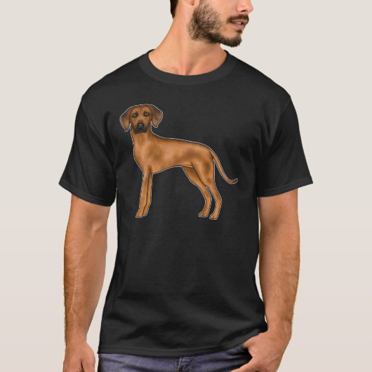 T-shirt Chien lionhound africain Brown de Rhodesian Ridgeb (Devant)