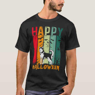 T-shirt Chien Malamute d'Alaska Rétro Souper d'Halloween